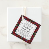 Klassieke Rode Tartan Vakantie Simmer Pot Kit Bedankjes Labels (In situ)