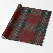 Klassieke Rode Traditionele Kerst - Plaid Stripe Cadeaupapier (Uitgerold)