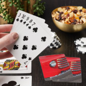 Klassieke rode truck koplicht pokerkaarten (Insitu)