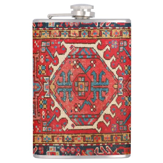 Klassieke Rode Turkse Perzische Oosterse Rug Heupfles (Voorkant)