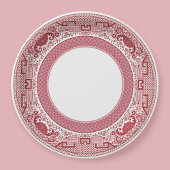 Klassieke Rode Wilg Papier Borden Papieren Bordje