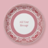 Klassieke Rode Wilg Papier Borden Papieren Bordje