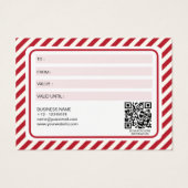 Klassieke Rode Witte Bloembessen Xmas Gift Kaart (Achterkant)