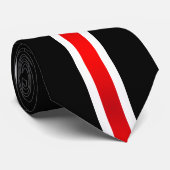Klassieke rode witte en zwarte eenvoudige strepen stropdas (Opgerold)