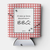 Klassieke Rode Witte Gingham Mieren BBQ Picknick F Blikjeskoeler (Voorkant)