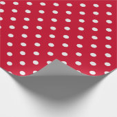 Klassieke rode witte poladot cadeaupapier (Hoek)