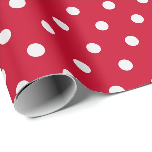 Klassieke rode witte poladot cadeaupapier (Rol Hoek)