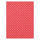 Klassieke rode witte sneeuwvlokken kerstbomen tafelkleed (Voorkant)