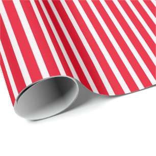 Klassieke rode witte strepen Kerstmis Cadeaupapier
