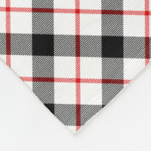 Klassieke rode zwarte en witte geplaste rugzak fleece deken (Hoek)