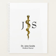 Klassieke roede van Asclepius Medisch Goud op Witt