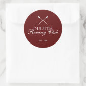 Klassieke Roeiclub Ronde Sticker (Tas)