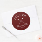 Klassieke Roeiclub Ronde Sticker (Envelop)