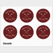 Klassieke Roeiclub Ronde Sticker (Vel)