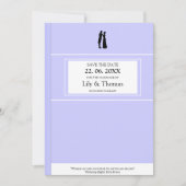 Klassieke roman Boekomslag geïnspireerde trouwdag Save The Date (Voorkant)