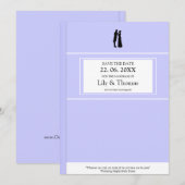 Klassieke roman Boekomslag geïnspireerde trouwdag Save The Date (Voorkant / Achterkant)