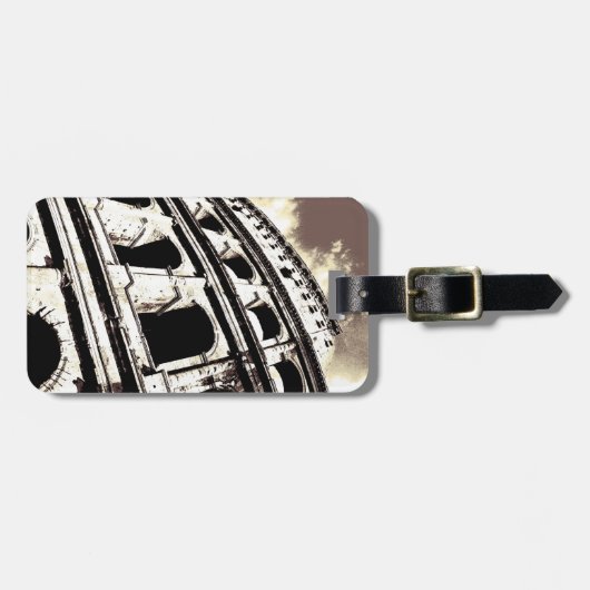 Klassieke Roman colosseumbogen Bagagelabel (Voorkant horizontaal)