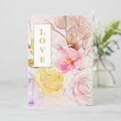 *~ Klassieke Romance AR26 Bloem QR RSVP Wedding Kaart (Staand voorkant)