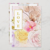 *~ Klassieke Romance AR26 Bloem QR RSVP Wedding Kaart (Voorkant / Achterkant)