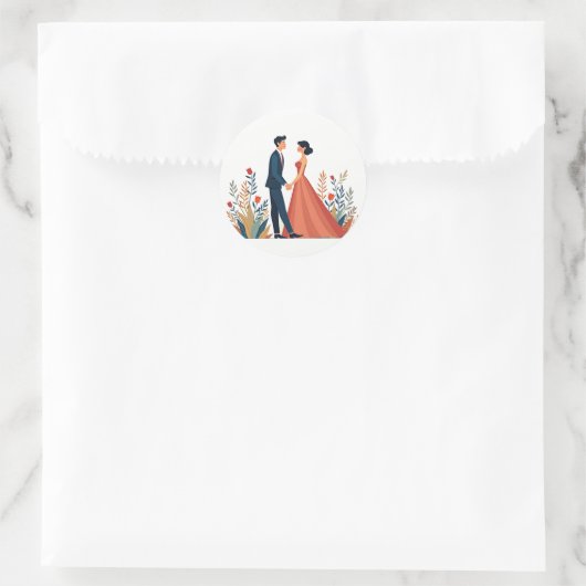 Klassieke Romance koppels Sticker (Tas)