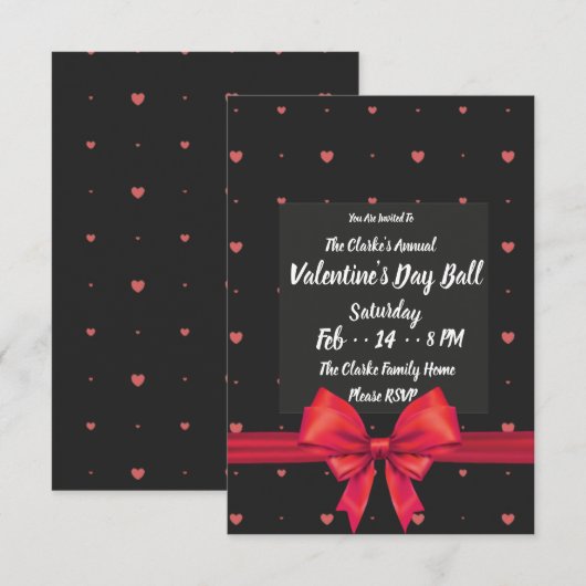 Klassieke Romance Valentijnsdag Kaart (Voorkant / Achterkant)