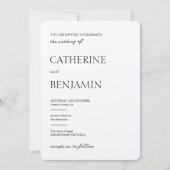 Klassieke romance zwart-wit huwelijksuitnodiging kaart (Voorkant)