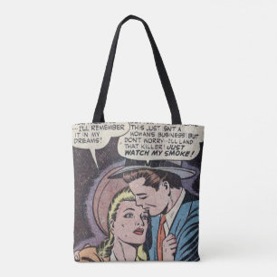Klassieke Romantische Comic uit de jaren '50 Tote Bag