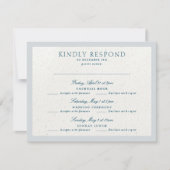 Klassieke Romantische Cotswolds Winter Blue Multi  RSVP Kaartje (Voorkant)