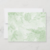 Klassieke Romantische Cotswolds Winter Blue Multi  RSVP Kaartje (Achterkant)