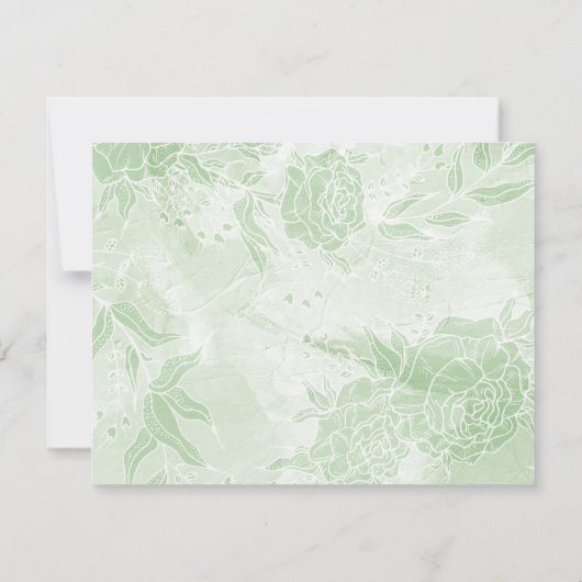 Klassieke Romantische Cotswolds Winter Blue Multi  RSVP Kaartje (Achterkant)