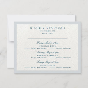 Klassieke Romantische Cotswolds Winter Blue Multi  RSVP Kaartje