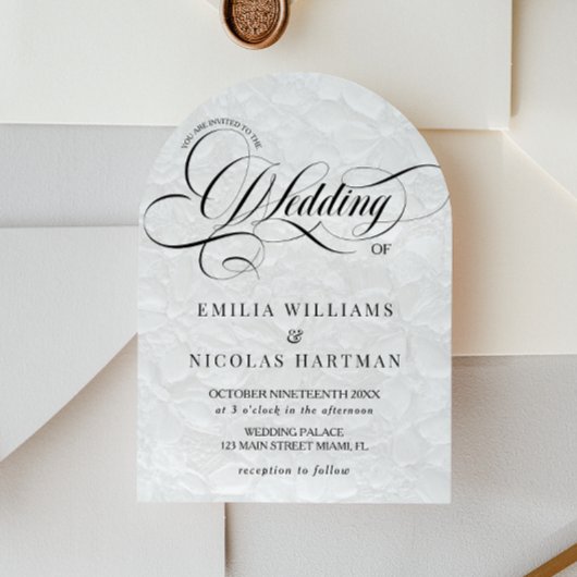 Klassieke romantische kalligrafie trouwfoto kaart