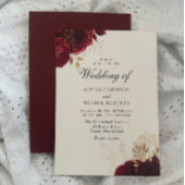 Klassieke  Romantische Rode Rozen Elegante bruilof Kaart