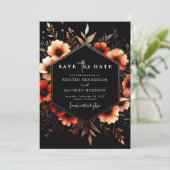 Klassieke romantische terracotta bruiloft save the date (Staand voorkant)