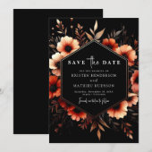 Klassieke romantische terracotta bruiloft save the date (Voorkant / Achterkant)