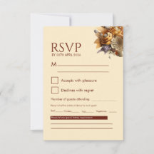 Klassieke romantische trouw RSVP kaart