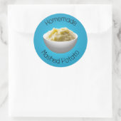 Klassieke Rond Sticker van gebroken aardappelen (Tas)