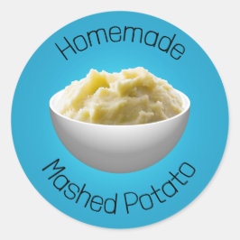 Klassieke Rond Sticker van gebroken aardappelen
