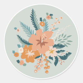 Klassieke ronddraaiing van pastelfler ronde sticker