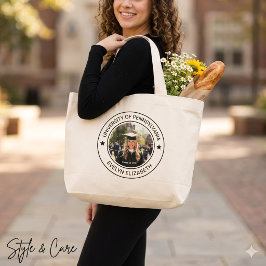 Klassieke Ronde Afstudeer Moderne Script Jumbo Grote Tote Bag