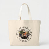 Klassieke Ronde Afstudeer Moderne Script Jumbo Grote Tote Bag (Voorkant)