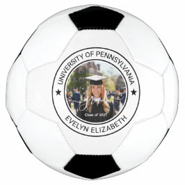 Klassieke Ronde Afstudeerder Modern Schrift Voetbal