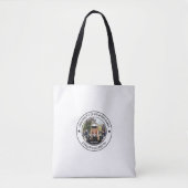 Klassieke Ronde Afstudeertekst Moderne Script Medi Tote Bag (Voorkant)