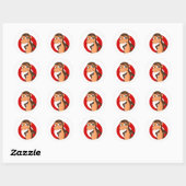 Klassieke ronde cartoon-sticker sticker (Vel)