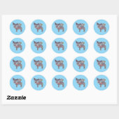 Klassieke Ronde Chihuahua Sticker (Vel)