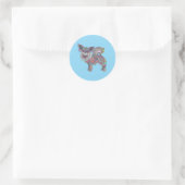 Klassieke Ronde Chihuahua Sticker (Tas)