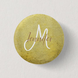 Klassieke ronde, eenvoudige schone Button Monogram