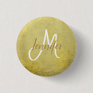 Klassieke ronde, eenvoudige schone Button Monogram