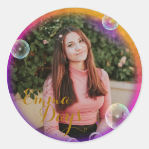 klassieke ronde foto lijst persoonlijk ronde sticker