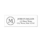 Klassieke ronde grens monogram naam adres  zelfinktende stempel (Design)
